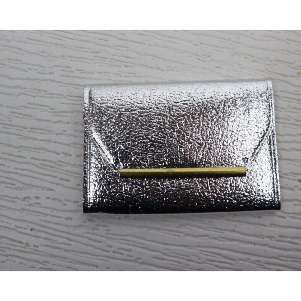 Vintage Metallic Silver Trifold Key Holder Wallet Case Valet